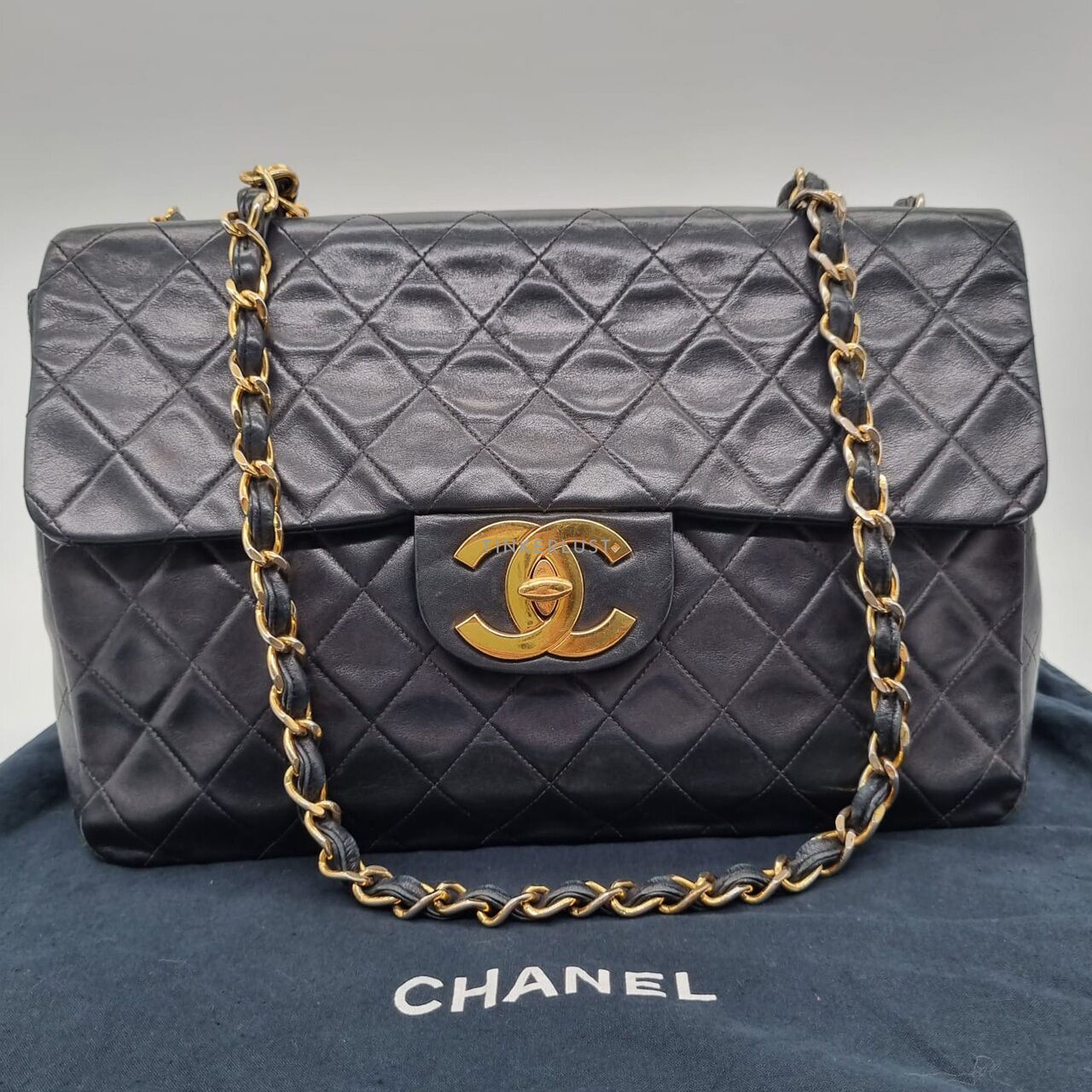 【ヴィンテージ】Rank:A☆Chanel Black Classic Maxi Series13 Chanel Vintage Chanel 13